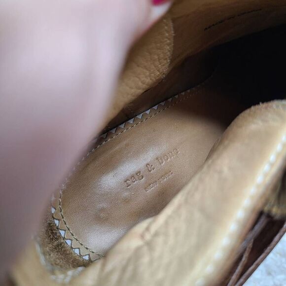 Rag &‎ Bone Harrow Tan Leather Ankle Boots sz 9 - Picture 9 of 9